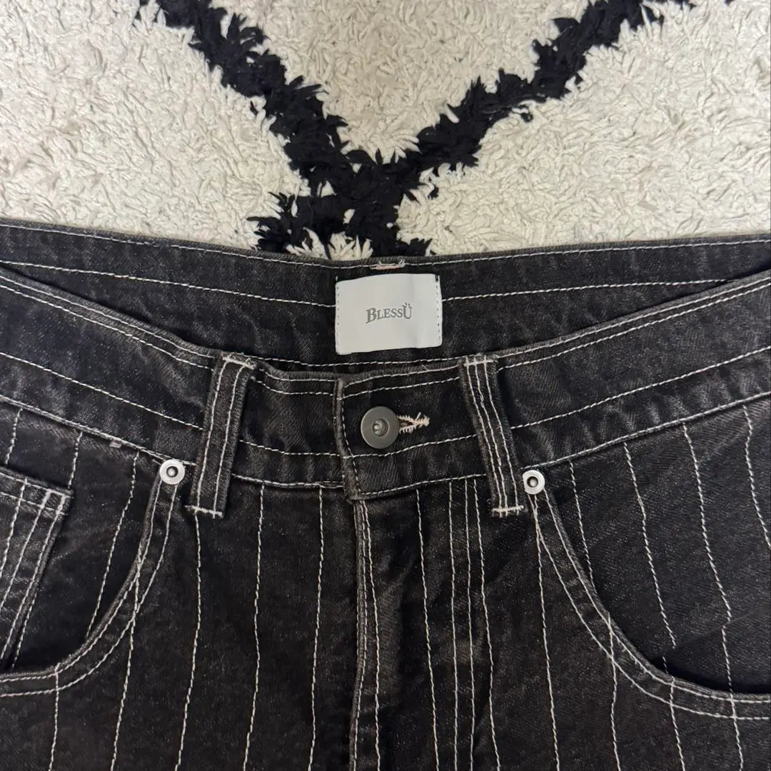 [Bless Ü] BU stripe denim black M Lowest price