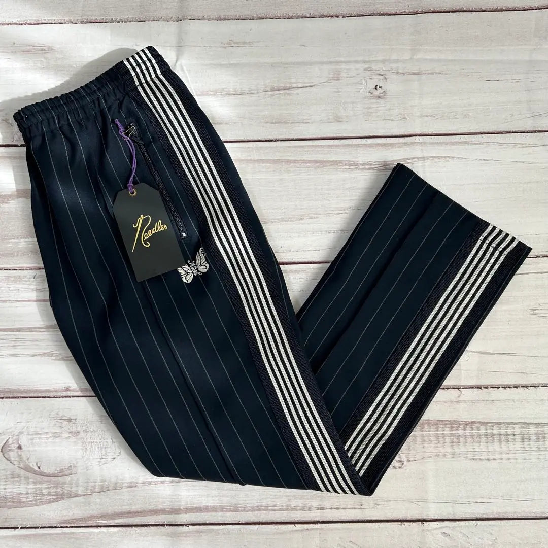 Rare needles kit special order track pants navy striped M