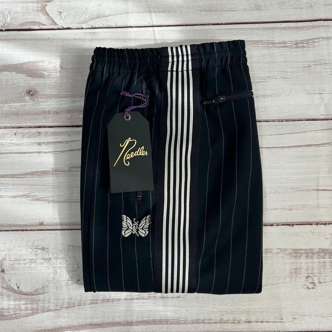 Rare needles kit special order track pants navy striped M