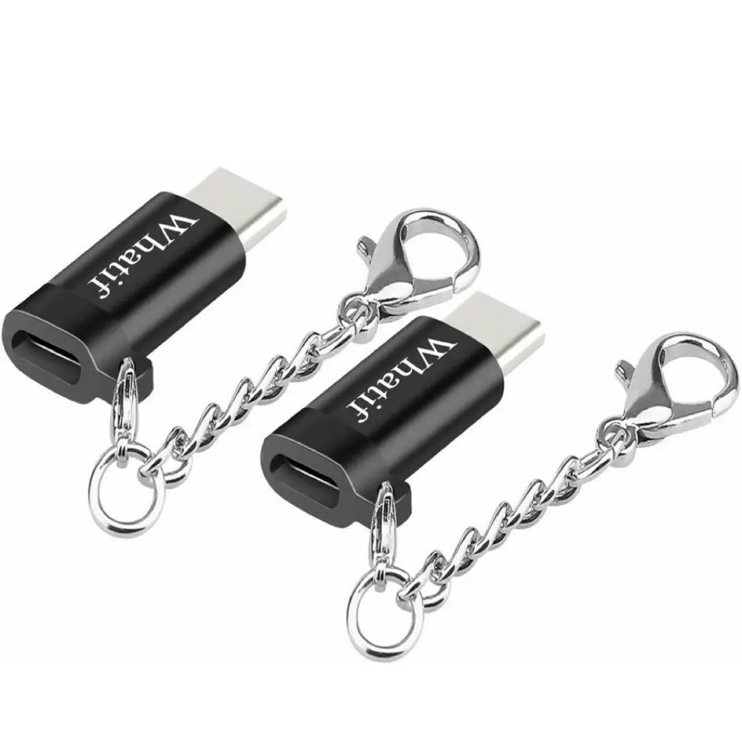 ❤️Conjunto de 2 piezas❤️Adaptador de conversión USB-C, carga, transferencia de datos de alta velocidad, con cadena