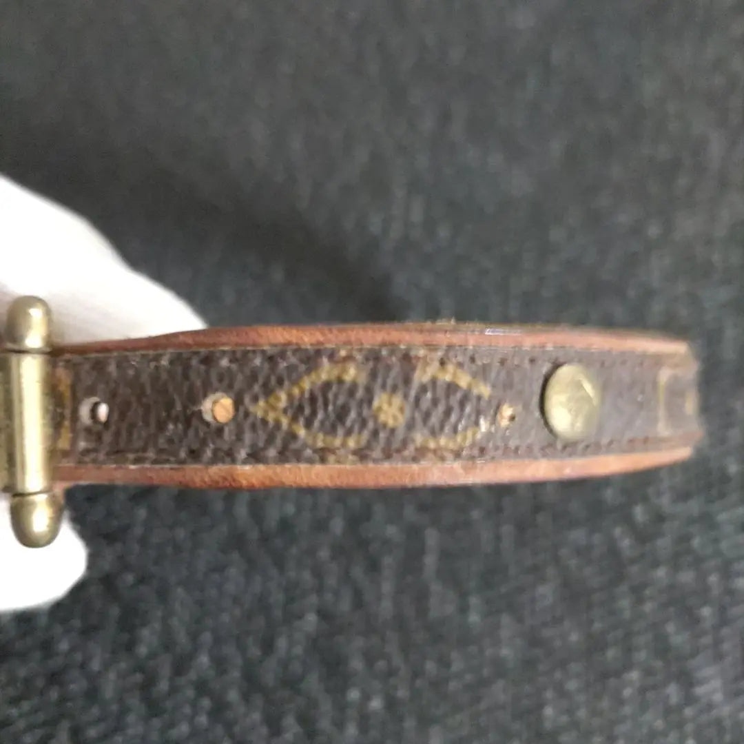 LOUIS VUITTON Louis Vuitton Monogram Dog Collar Charm included