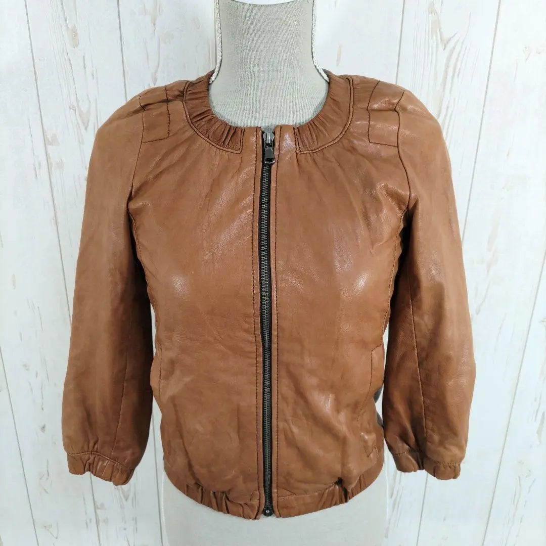 URBAN RESEARCH No-collar rider jacket lamb leather