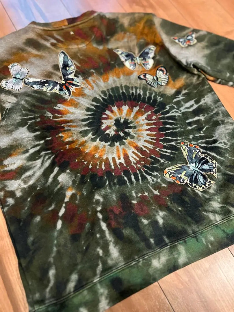 [Try on only] VALENTINO tie-dye embroidered patch chow sweatshirt