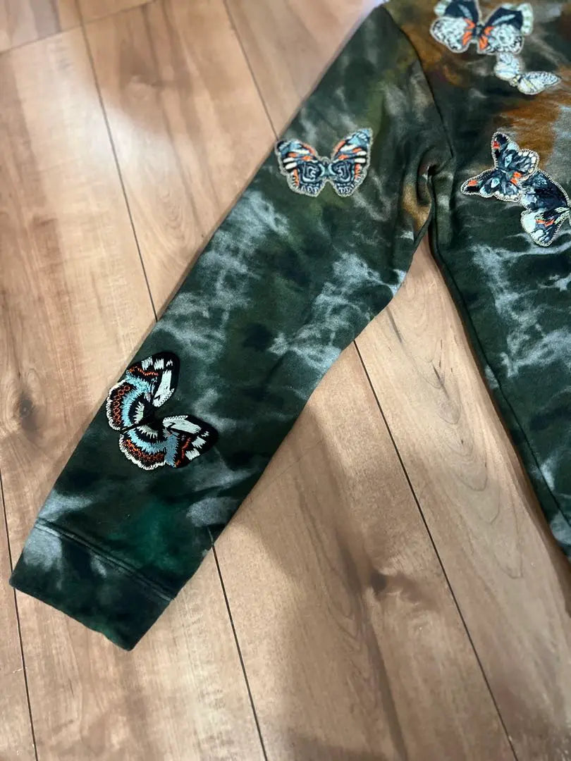 [Try on only] VALENTINO tie-dye embroidered patch chow sweatshirt