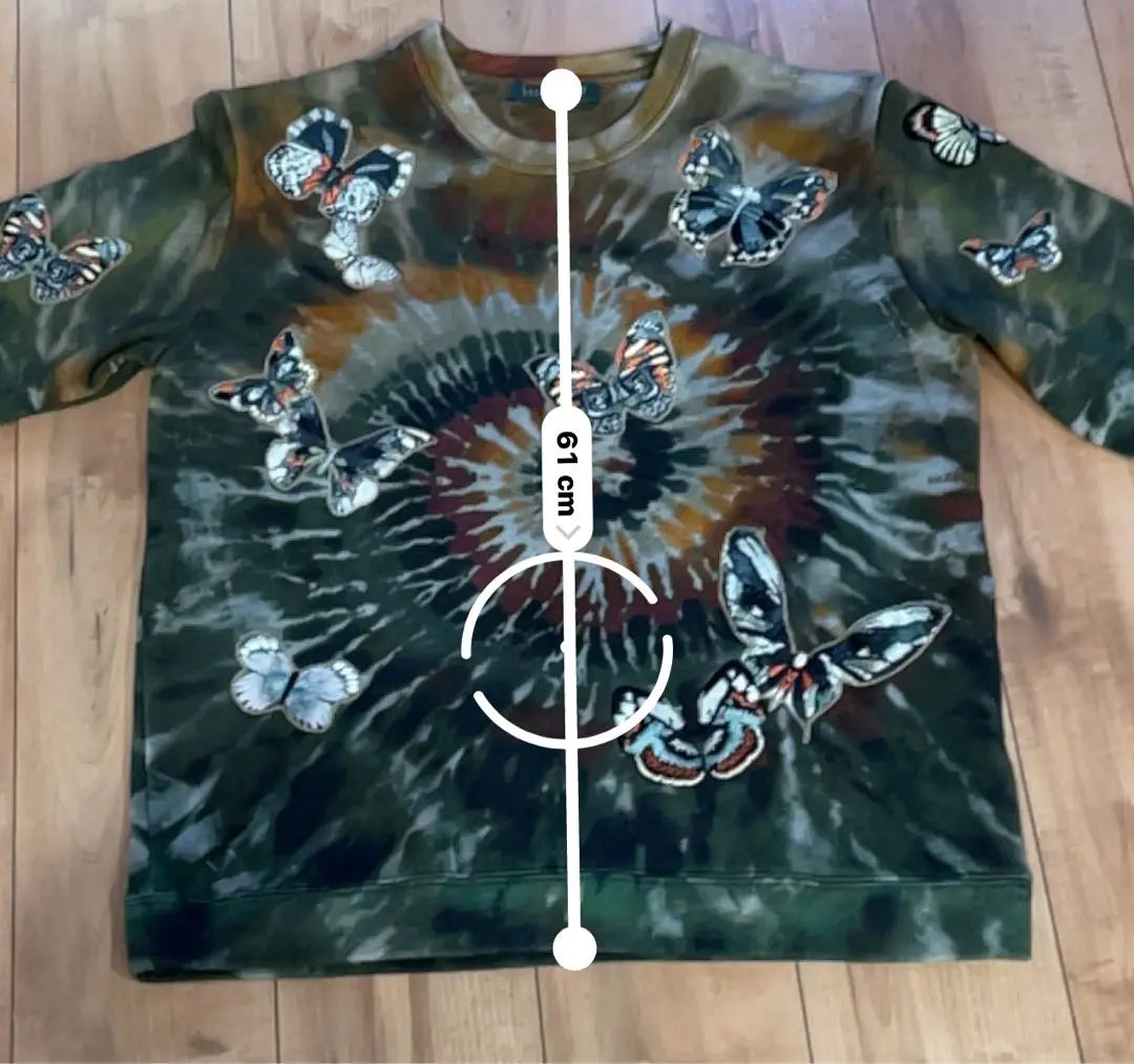 [Try on only] VALENTINO tie-dye embroidered patch chow sweatshirt