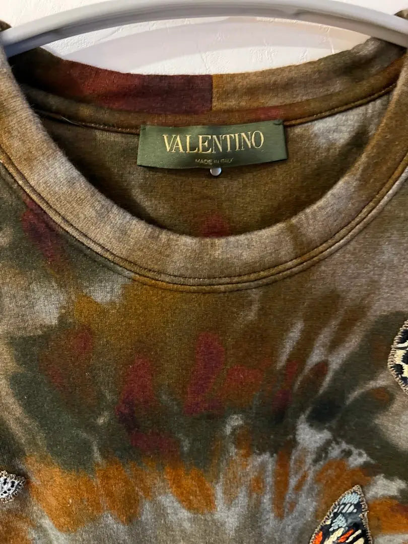 [Try on only] VALENTINO tie-dye embroidered patch chow sweatshirt