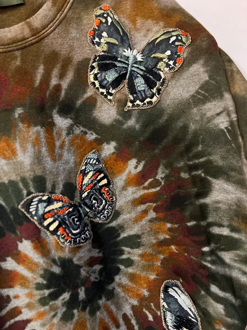 [Try on only] VALENTINO tie-dye embroidered patch chow sweatshirt