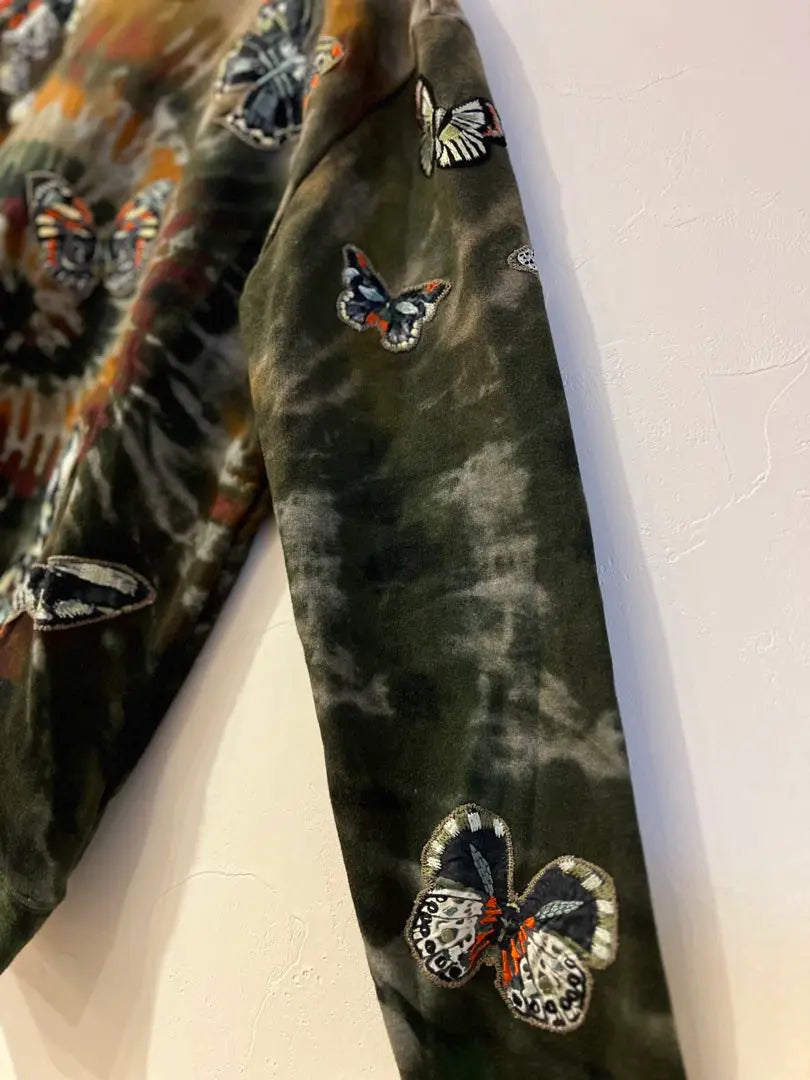 [Try on only] VALENTINO tie-dye embroidered patch chow sweatshirt