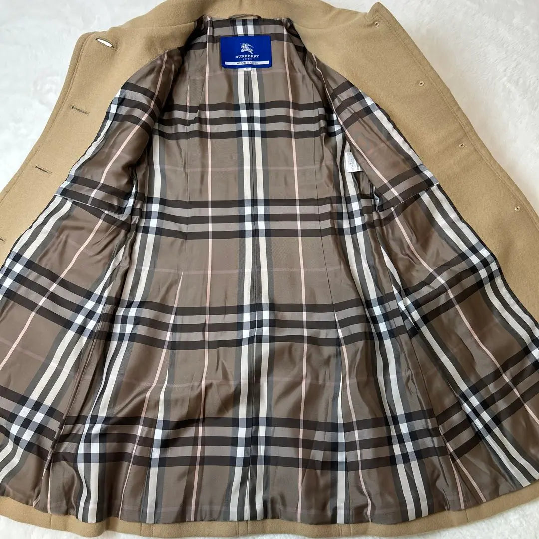 ✨Good condition✨ Burberry Blue Label Court Angola Nova Check Camel M | ✨美品✨　バーバリーブルーレーベル　コート　アンゴラ　ノバチェック　キャメル　M