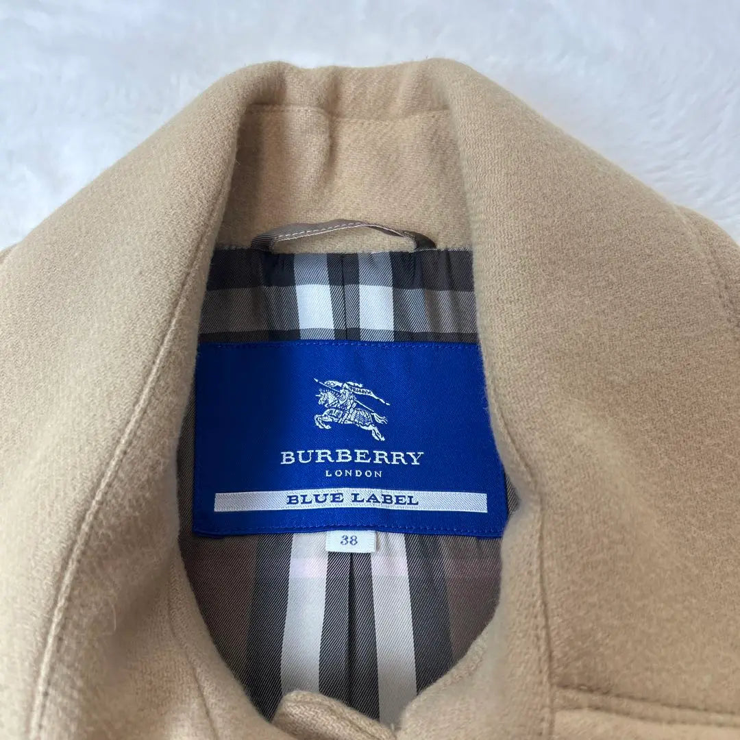 ✨Good condition✨ Burberry Blue Label Court Angola Nova Check Camel M | ✨美品✨　バーバリーブルーレーベル　コート　アンゴラ　ノバチェック　キャメル　M