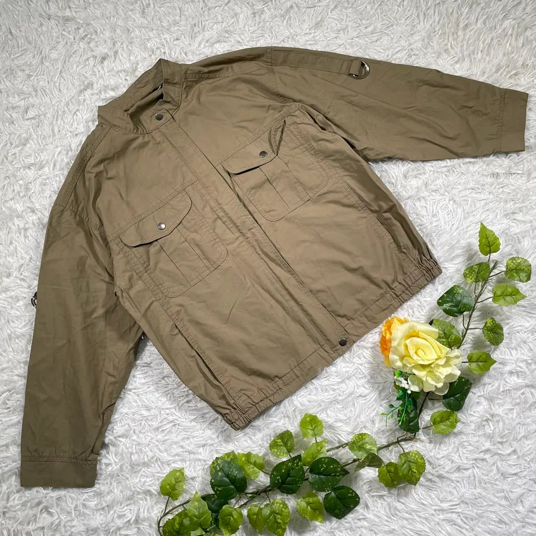 [Simple Life] Blouson, One Size, Khaki, Full Zip Jumper, Outerwear