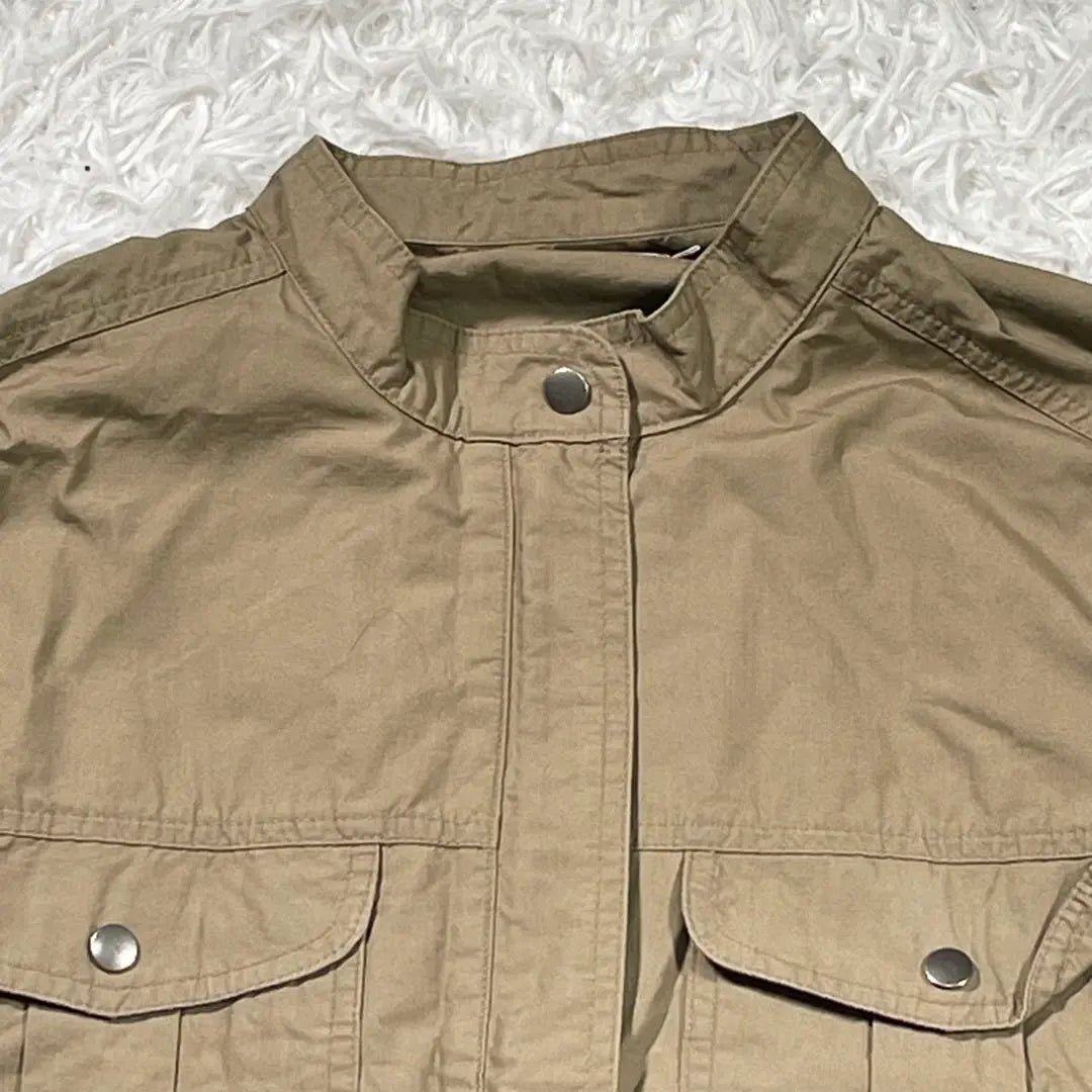 [Simple Life] Blouson, One Size, Khaki, Full Zip Jumper, Outerwear