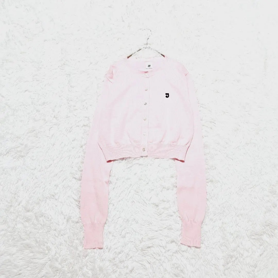 [Joint Works] Short Length Cardigan Pink One Point Bay Cruise | 【ジョイントワークス】ショート丈カーディガン　ピンク　ワンポイント　ベイクルーズ