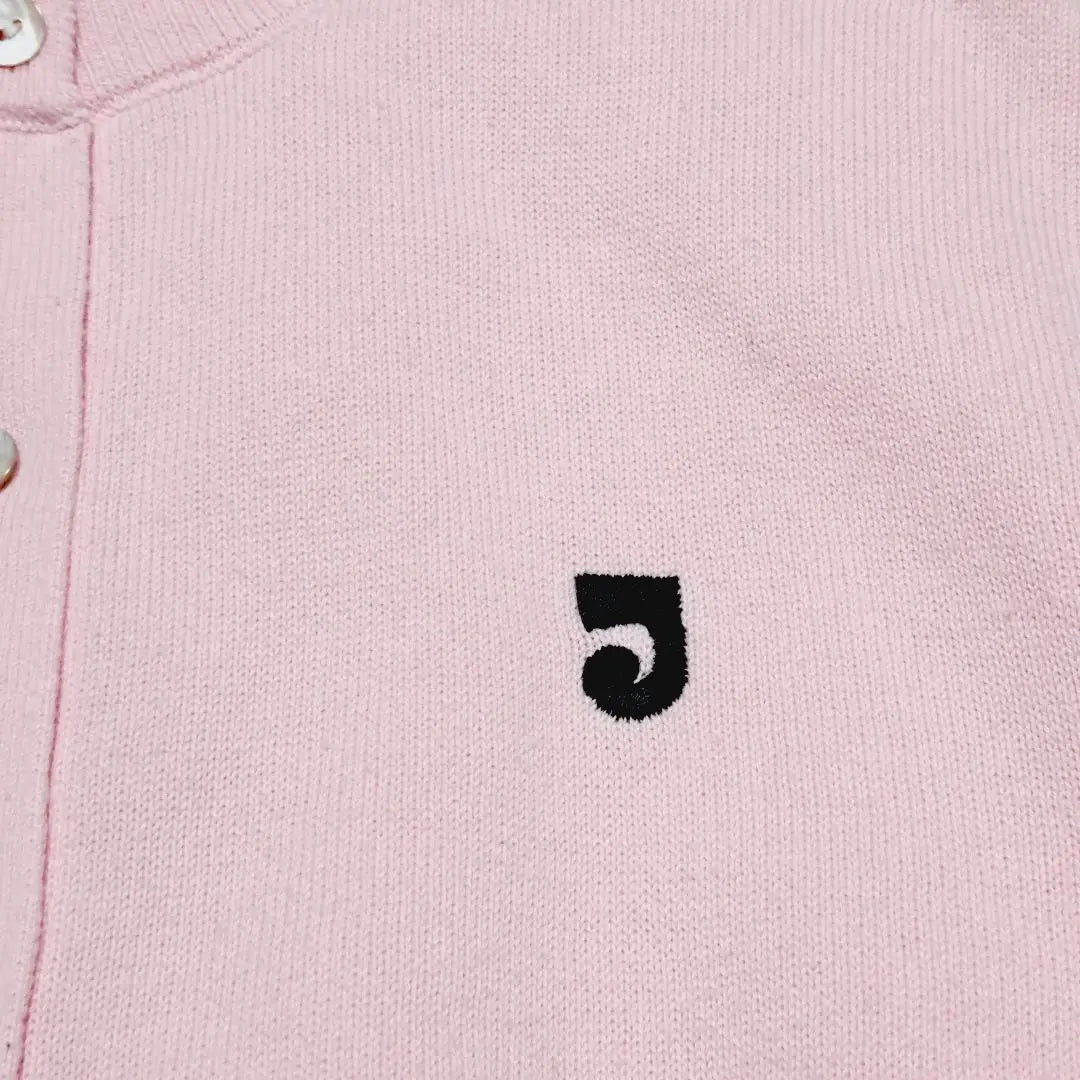 [Joint Works] Short Length Cardigan Pink One Point Bay Cruise | 【ジョイントワークス】ショート丈カーディガン　ピンク　ワンポイント　ベイクルーズ