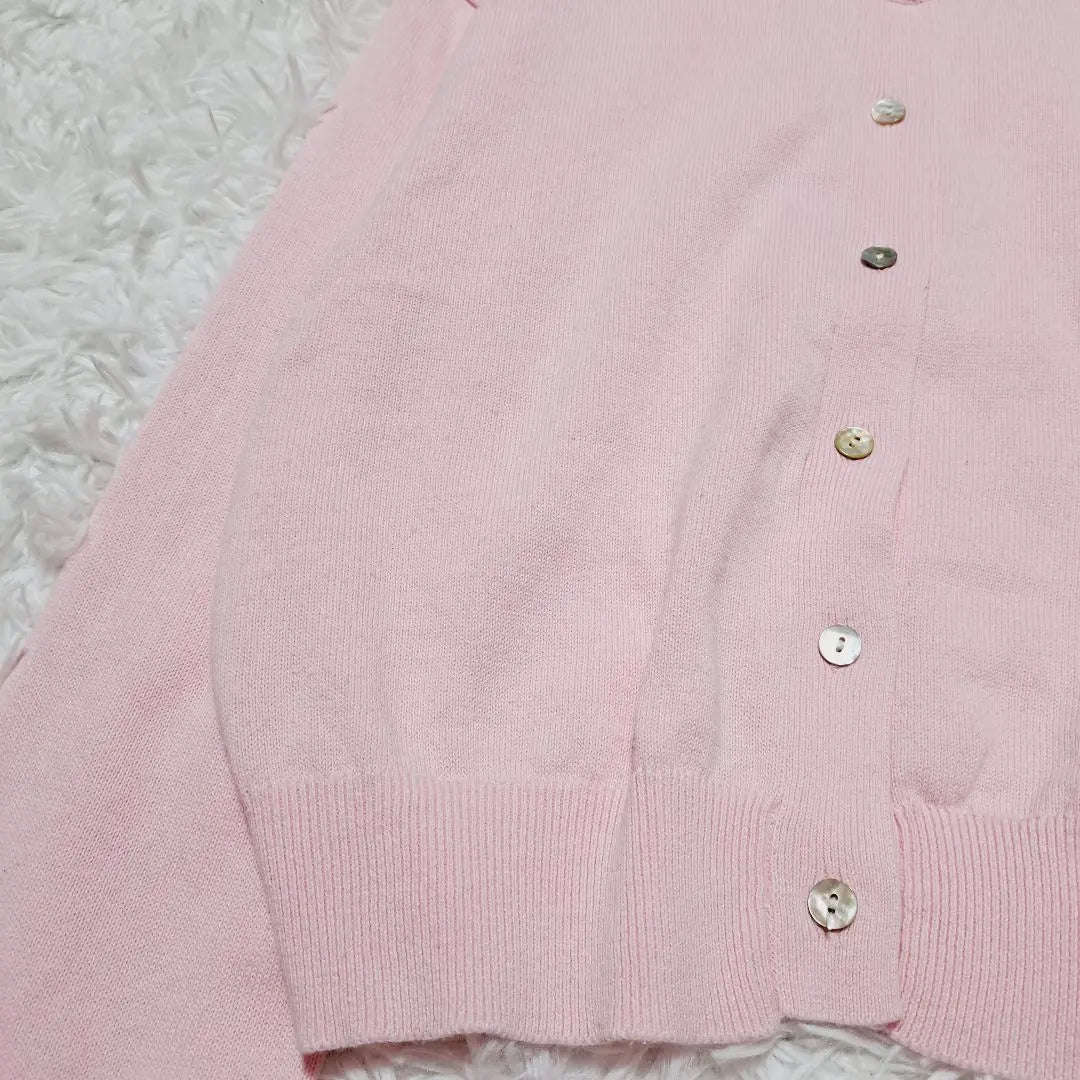 [Joint Works] Short Length Cardigan Pink One Point Bay Cruise | 【ジョイントワークス】ショート丈カーディガン　ピンク　ワンポイント　ベイクルーズ