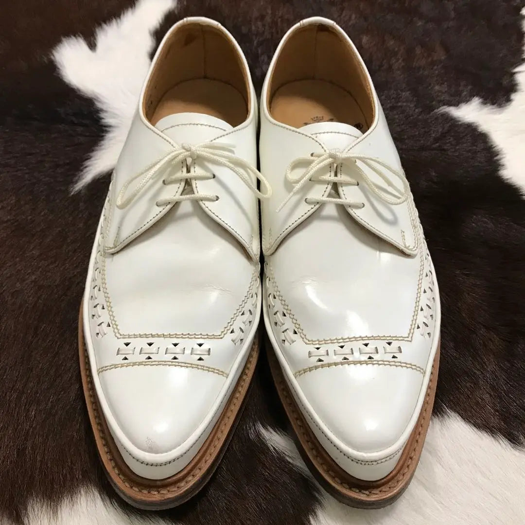 Branded used clothing! Made in the UK GEORGE COX 13423 White Leather Shoes | ブランド古着！イギリス製 GEORGE COX 13423ホワイトレザーシューズ