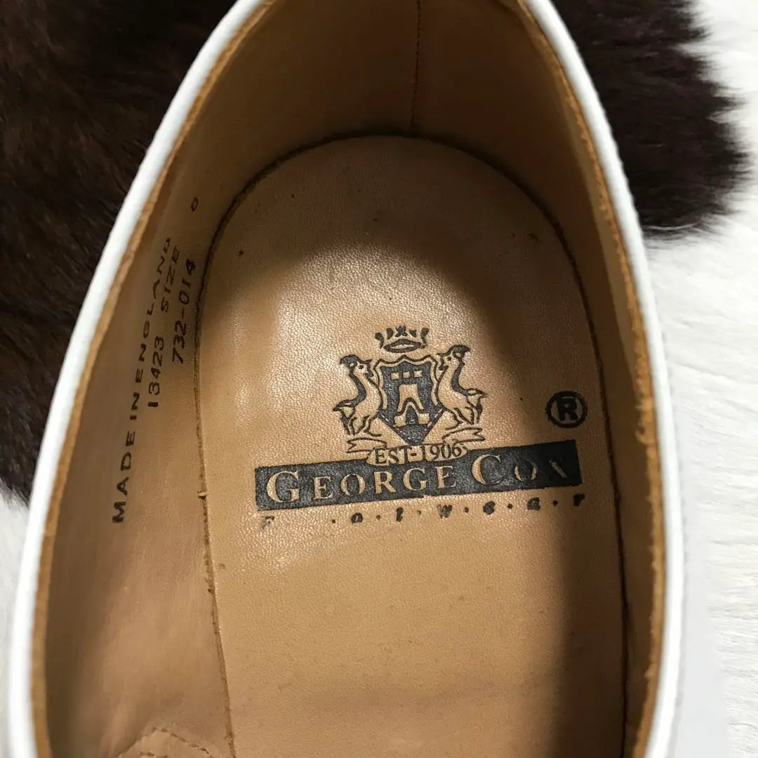 ¡Ropa usada de marca! Hecho en el Reino Unido GEORGE COX 13423 Zapatos de cuero blancos | ブランド古着！イギリス製 GEORGE COX 13423ホワイトレザーシューズ