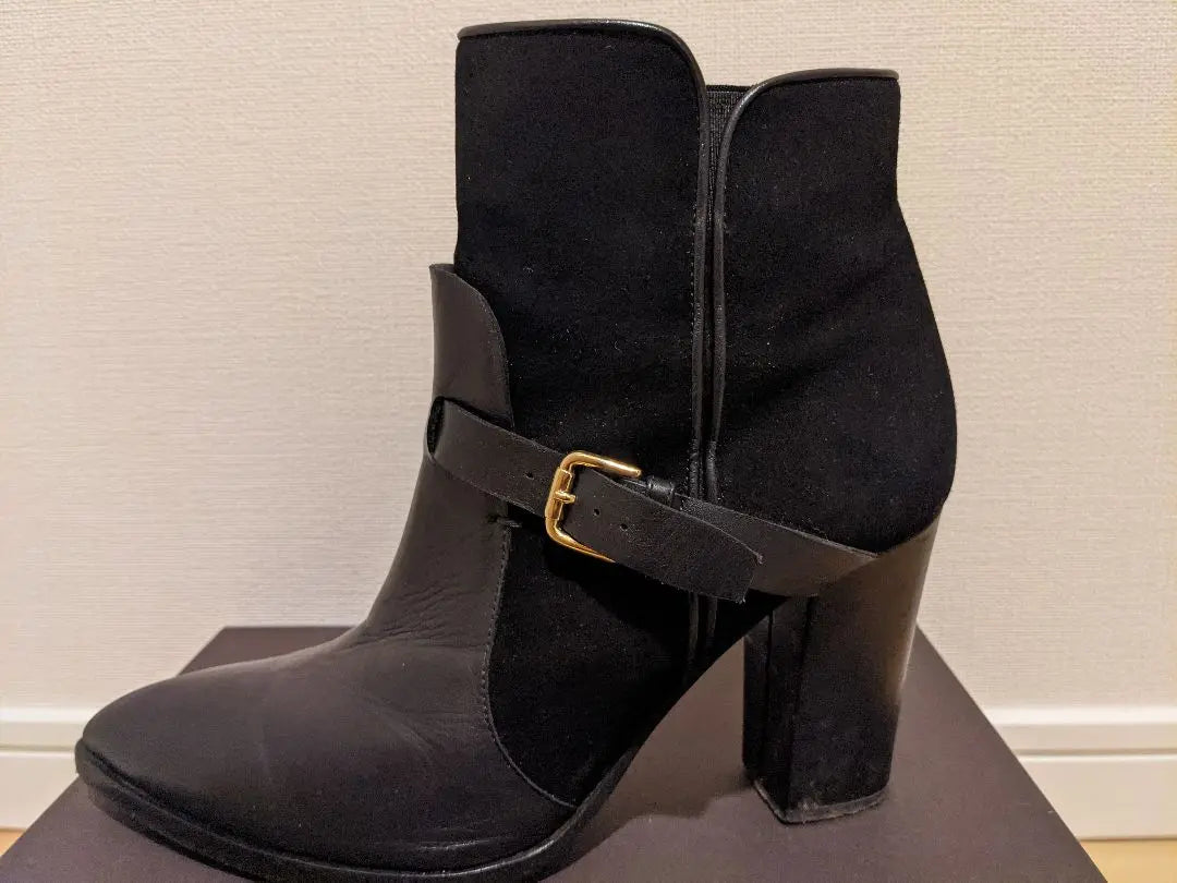 Good condition★PELLICO boots size 38 black chunky heel