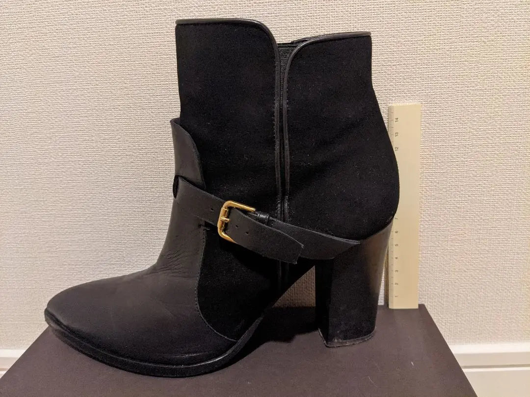 Good condition★PELLICO boots size 38 black chunky heel