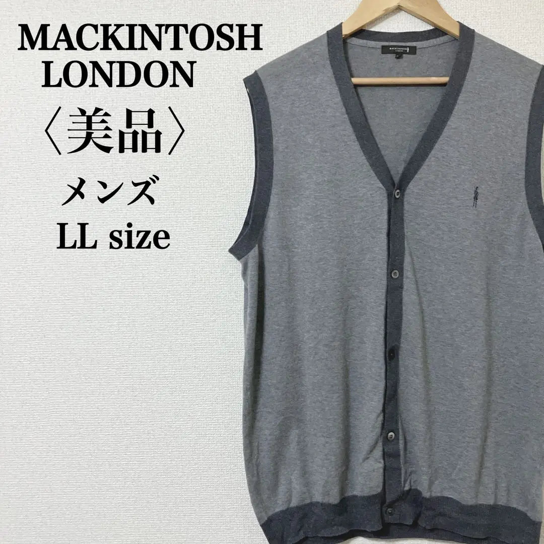 [Good Condition] Mackintosh Men's Cotton One Point Front Button Vest LL