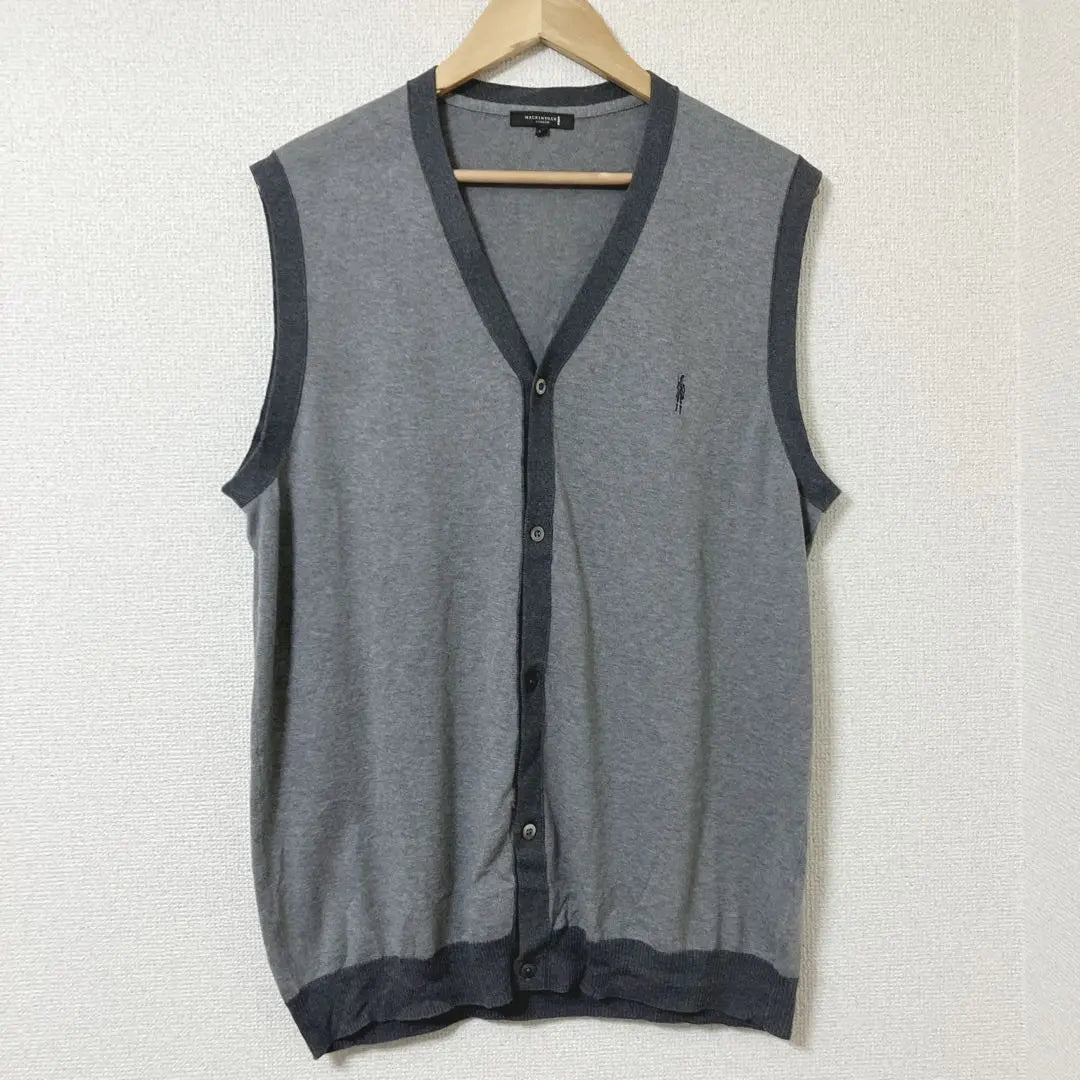 [Good Condition] Mackintosh Men's Cotton One Point Front Button Vest LL