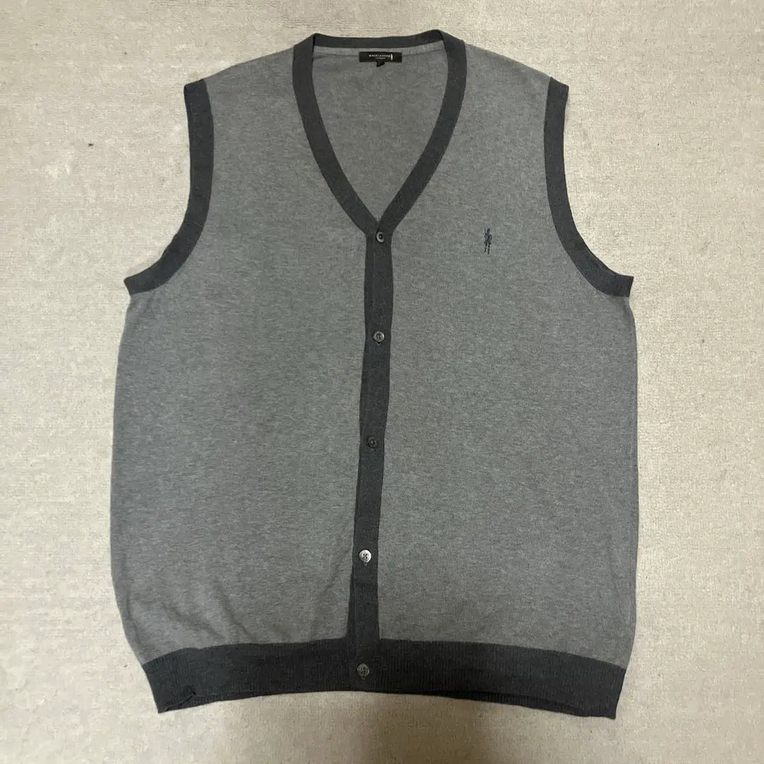 [Good Condition] Mackintosh Men's Cotton One Point Front Button Vest LL