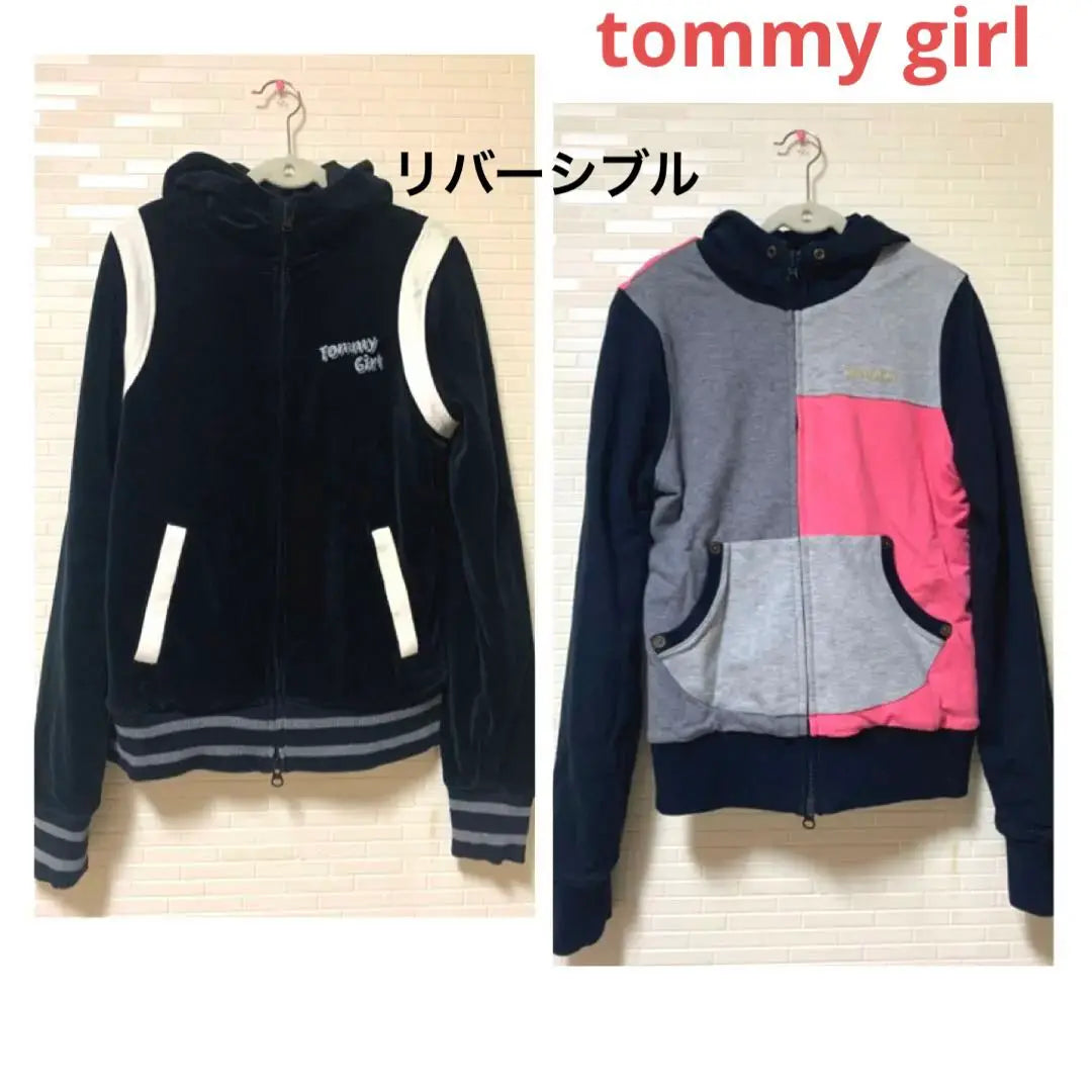 Tommy girl [2way] Reversible hoodie