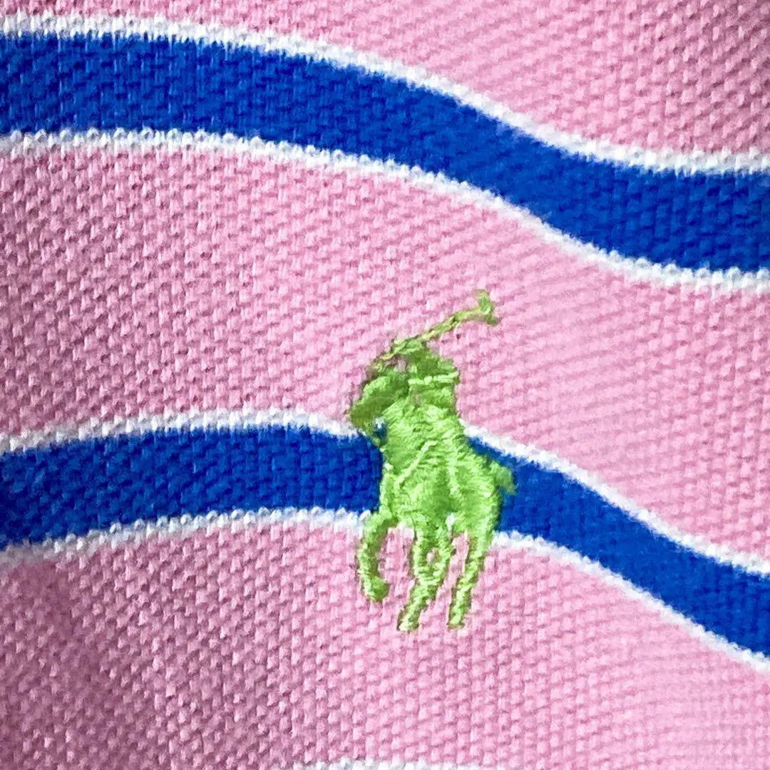 [Rare] Polo Vir Ralph Lauren Polo Shirt Striped Embroidered Pony Logo 4XL