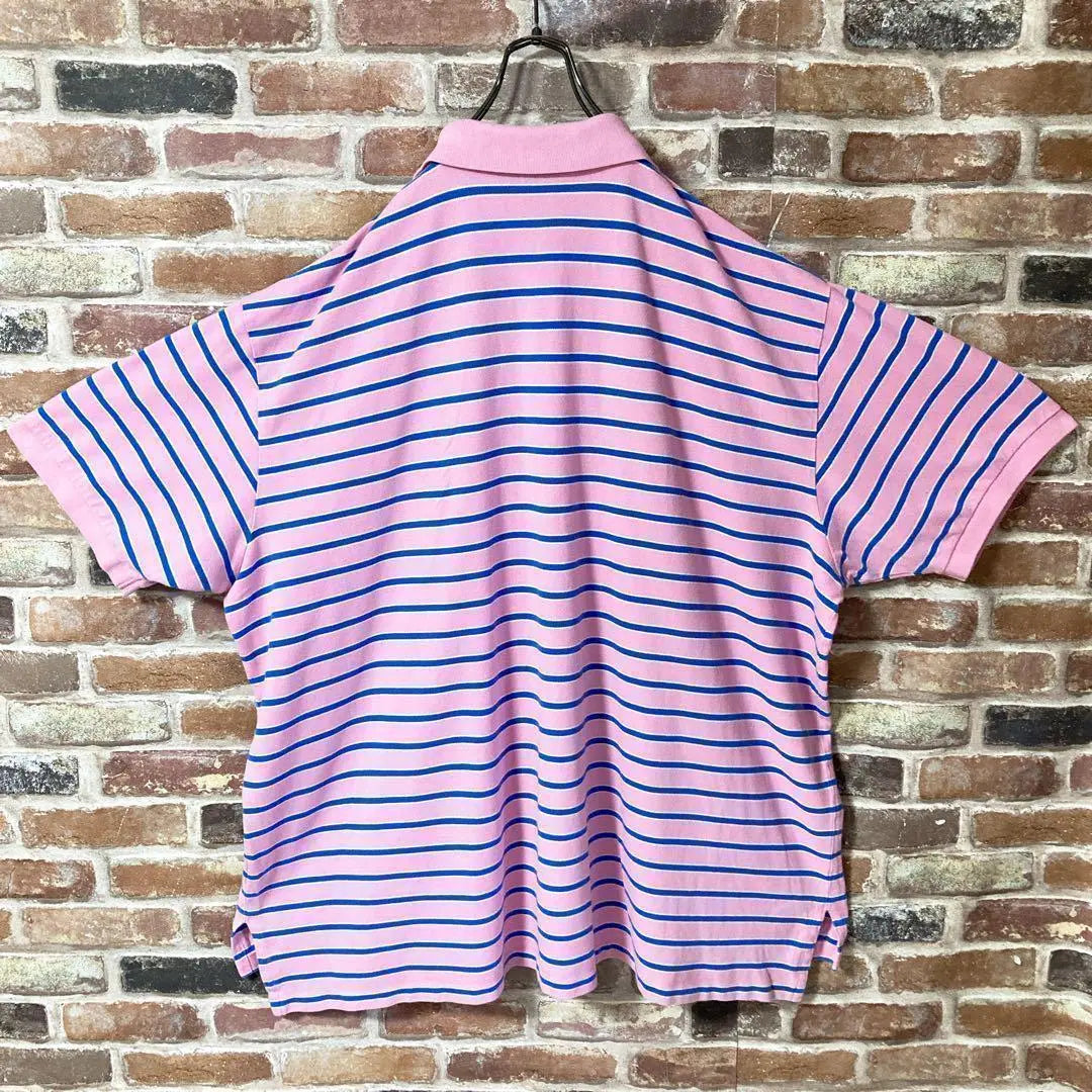 [Rare] Polo Vir Ralph Lauren Polo Shirt Striped Embroidered Pony Logo 4XL