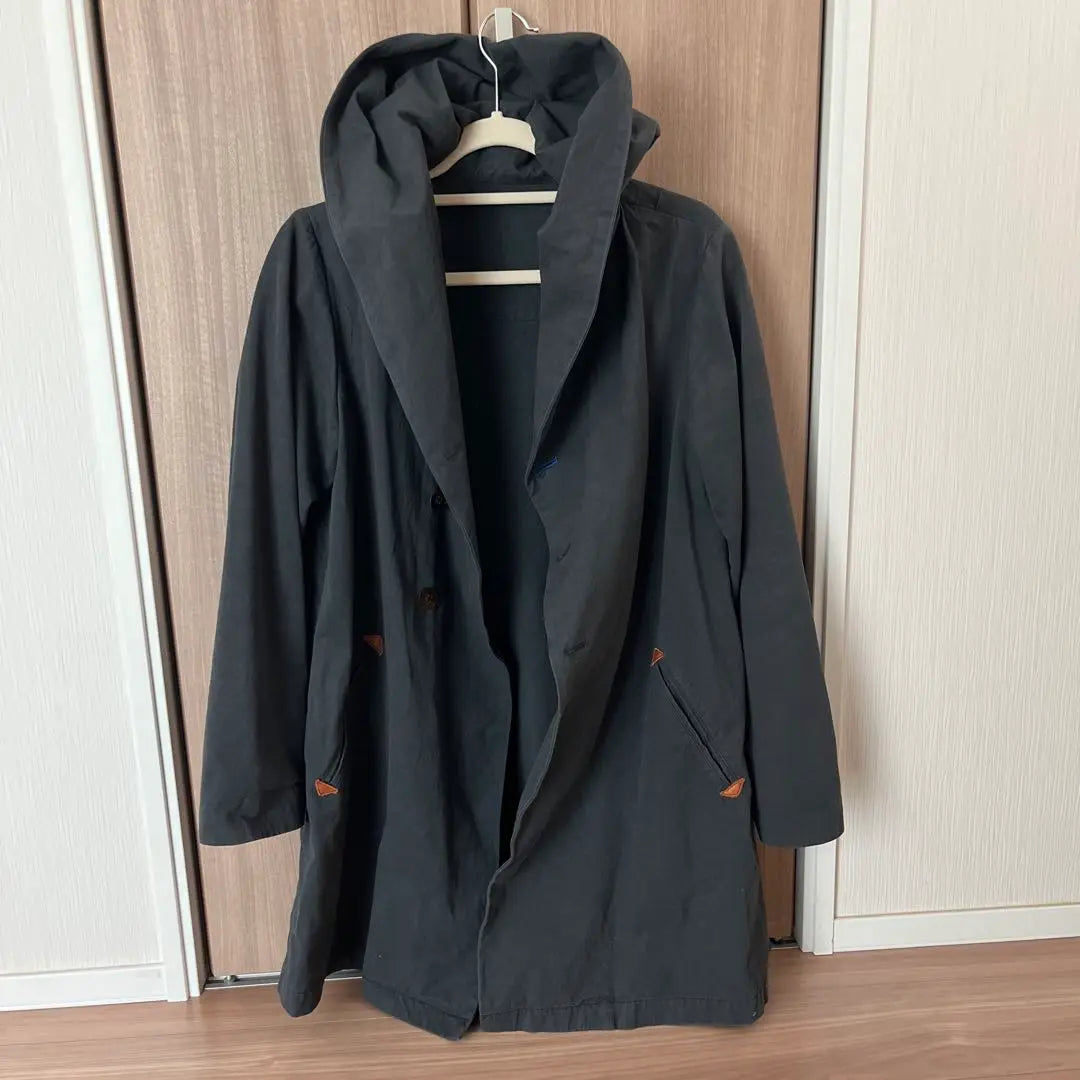 Pallus Pulse Navy Half Coat 100% Cotton