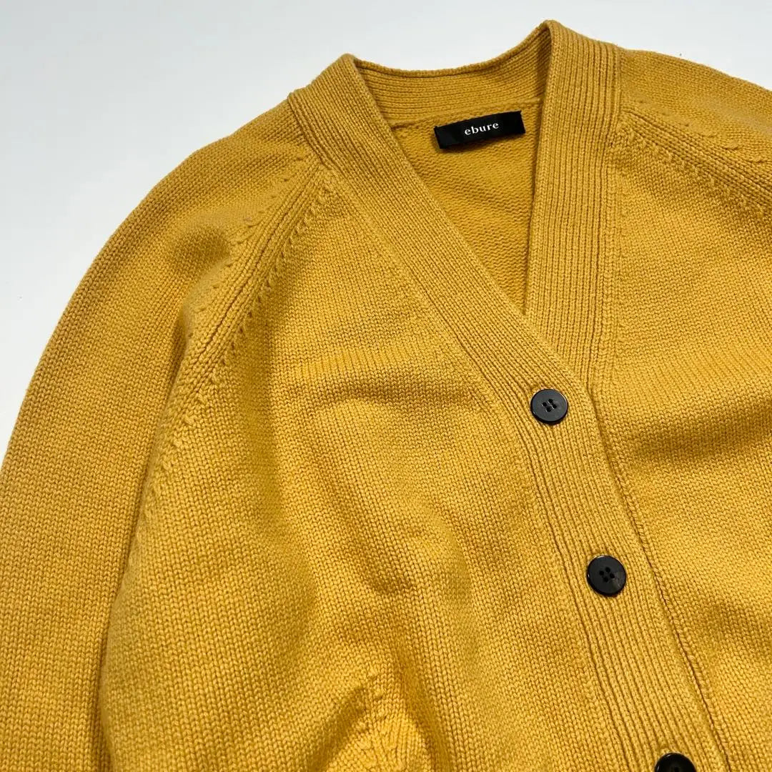 [Good condition] ebure 100% cashmere cardigan yellow casual