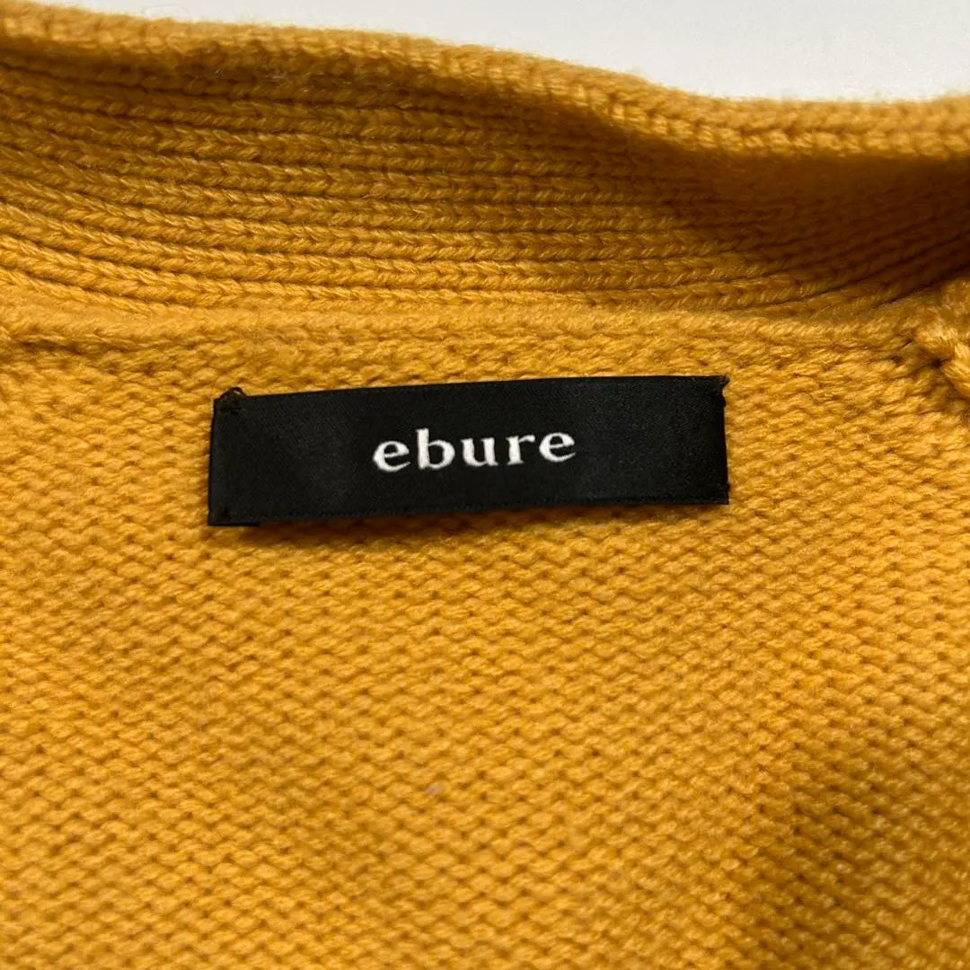 [Good condition] ebure 100% cashmere cardigan yellow casual