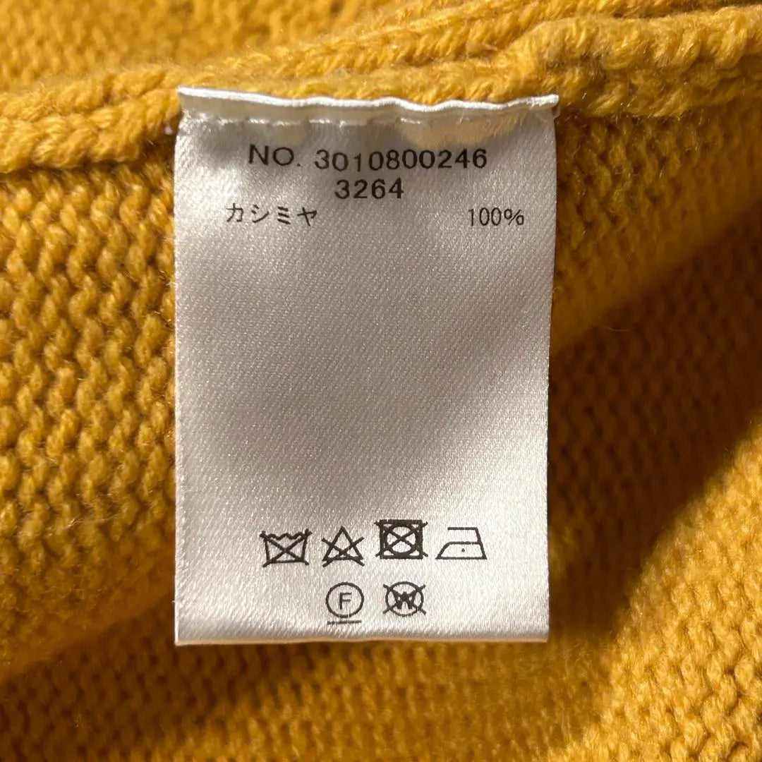 [Good condition] ebure 100% cashmere cardigan yellow casual