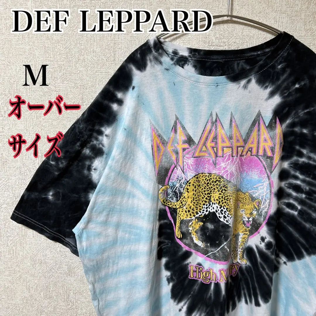 DEF LEPPARD Tie-Dye Band T-Shirt Oversized