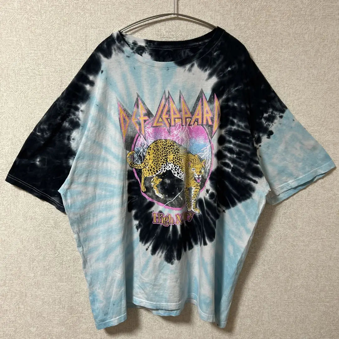 DEF LEPPARD Tie-Dye Band T-Shirt Oversized