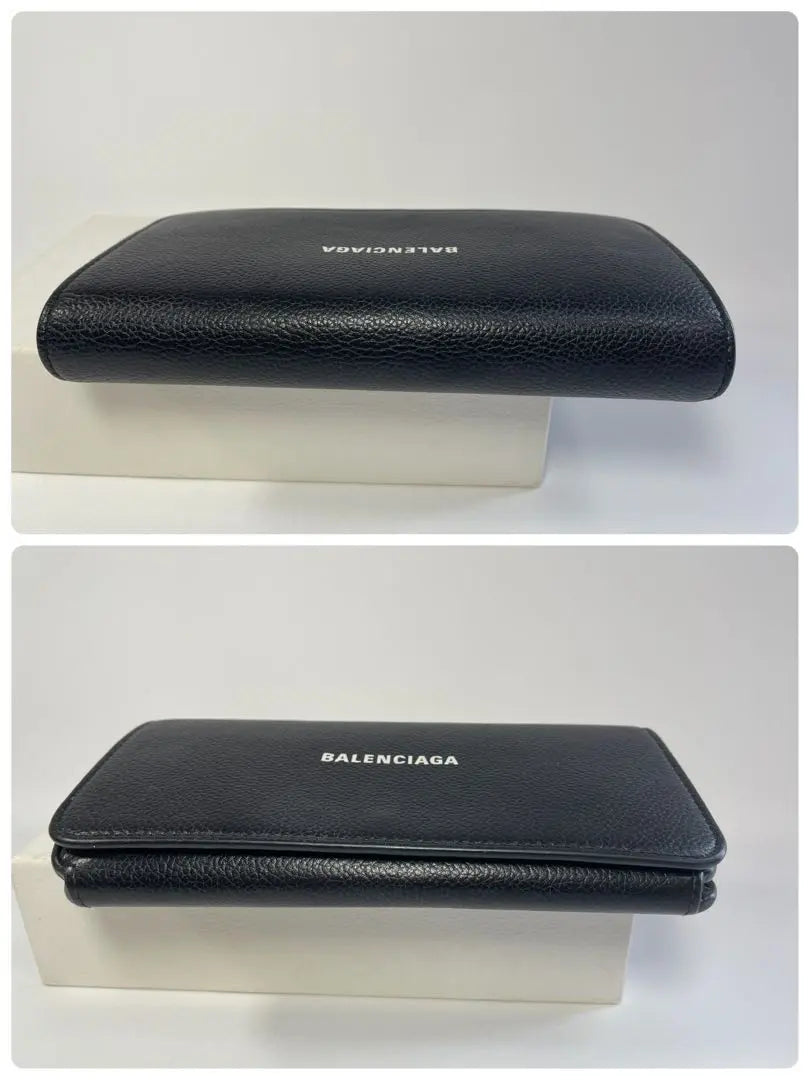 Beautiful condition Balenciaga Everyday logo bifold long wallet black