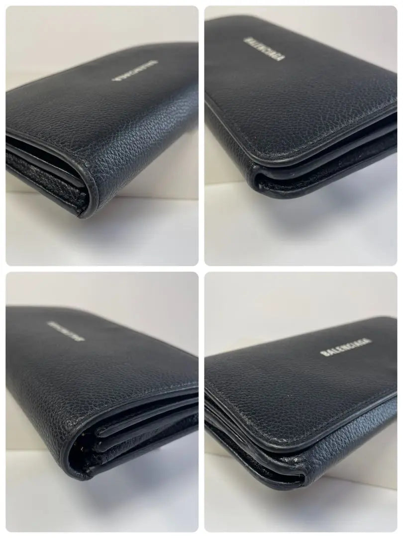 Beautiful condition Balenciaga Everyday logo bifold long wallet black