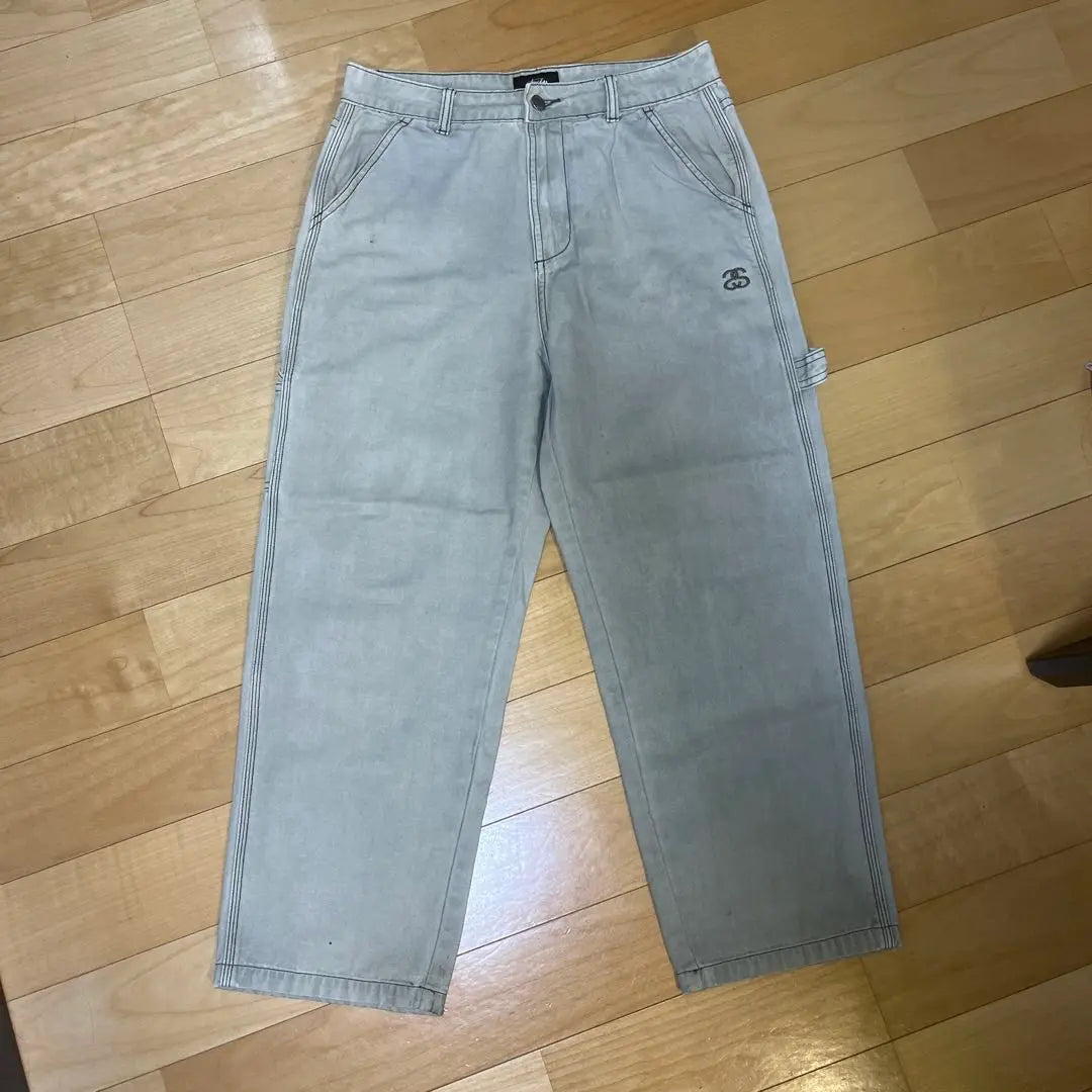 Pantalones de trabajo Stüssy talla 32, pantalones de pintor grises