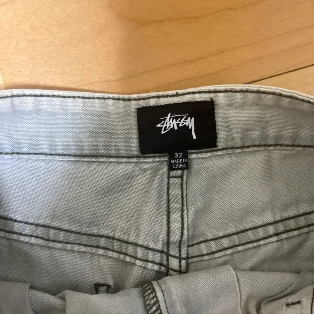 Pantalones de trabajo Stüssy talla 32, pantalones de pintor grises