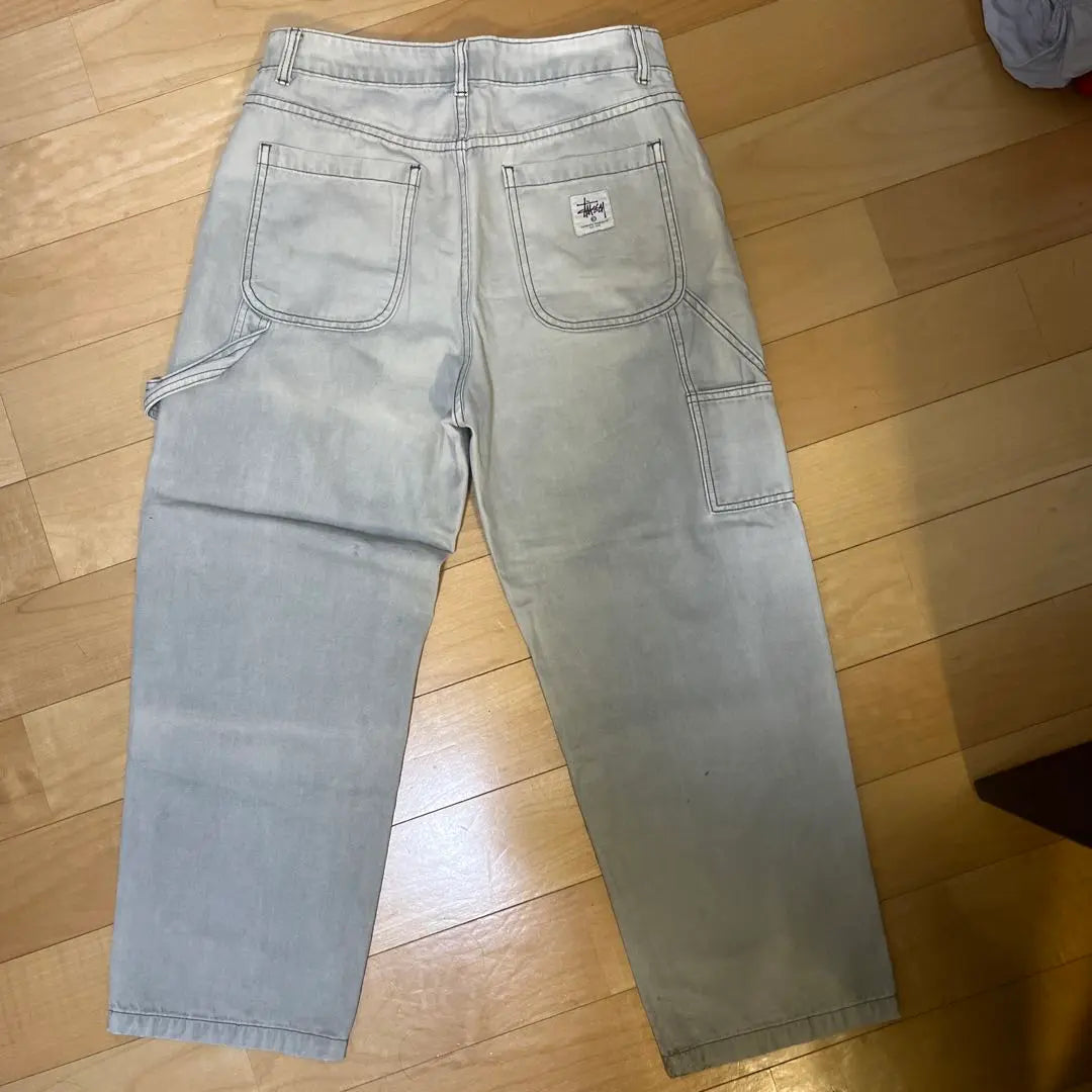 Pantalones de trabajo Stüssy talla 32, pantalones de pintor grises