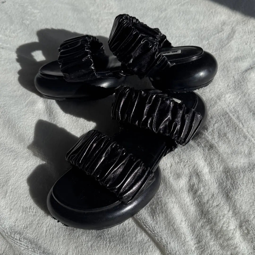 Beautiful goods used only once! Opened JIL SANDER leather sandals | 一度のみ使用の美品！ 裏張り済み JIL SANDER レザーサンダル