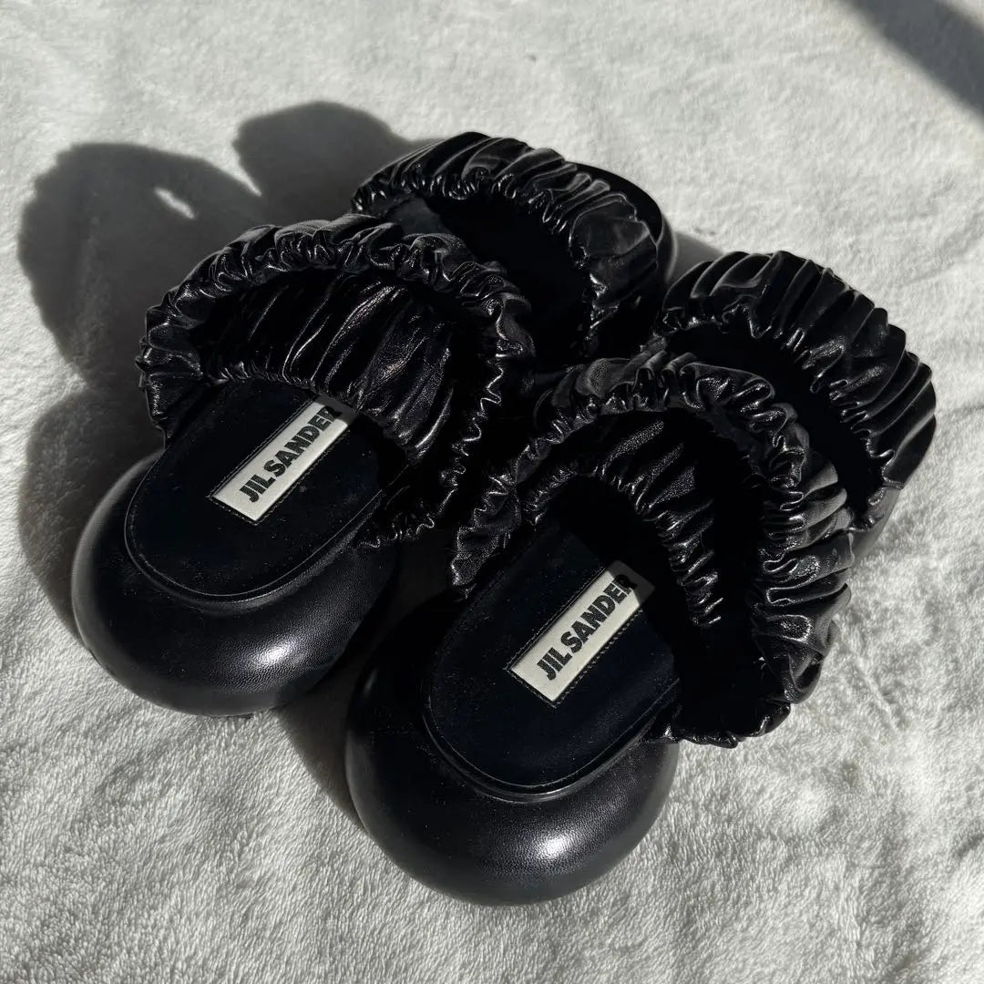 Beautiful goods used only once! Opened JIL SANDER leather sandals | 一度のみ使用の美品！ 裏張り済み JIL SANDER レザーサンダル