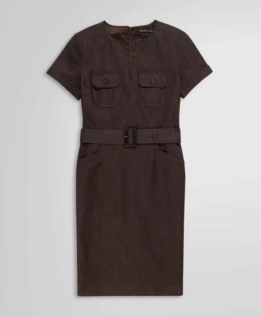 Brooks Brothers Linen Belted Utility Dress