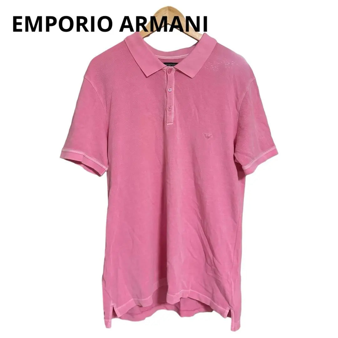 Super beautiful condition! EMPORIO ARMANI Short Sleeve Polo Shirt T-Shirt Niko∞2525