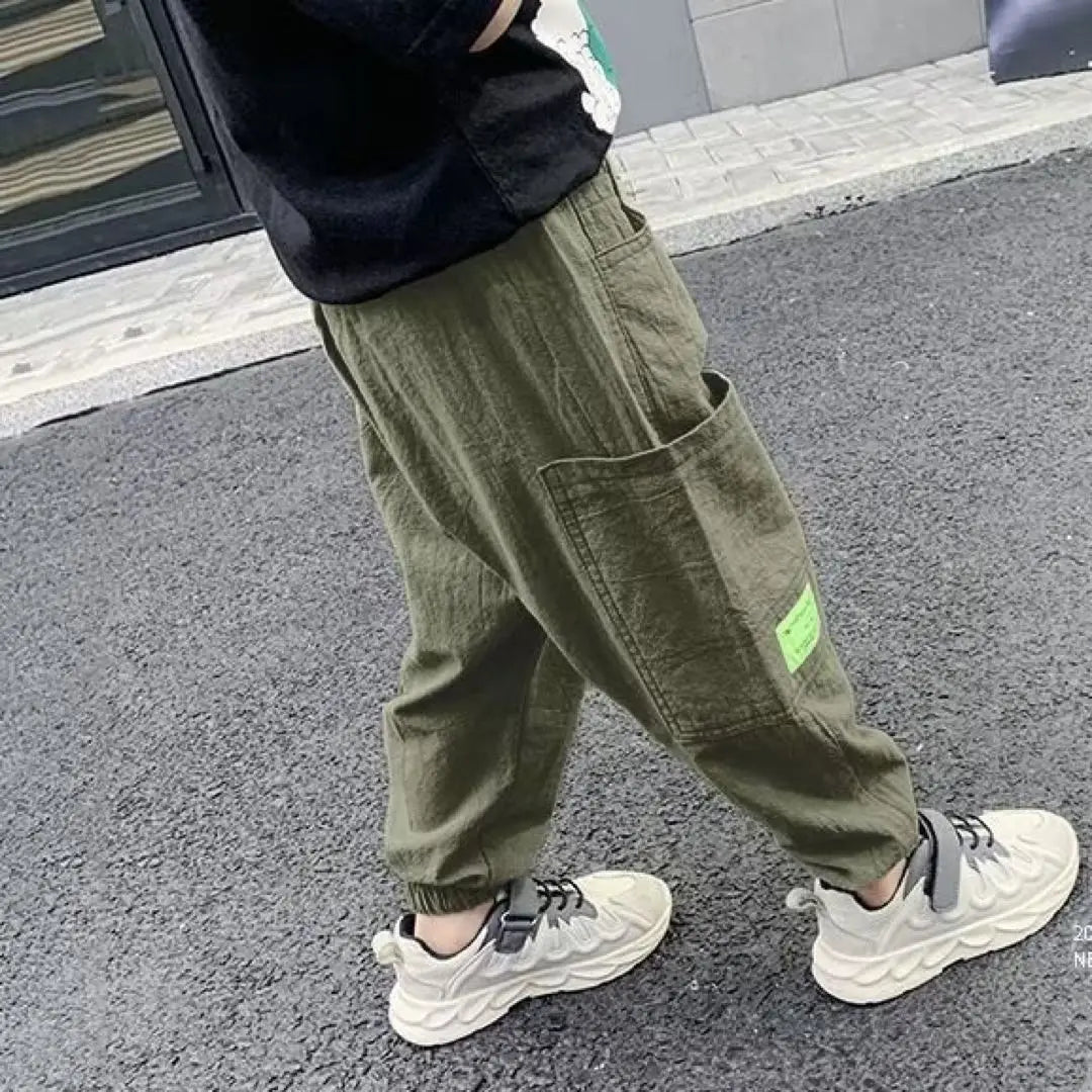 Popular⭐️ Cargo pants jogger pants men and women street dance kids 110