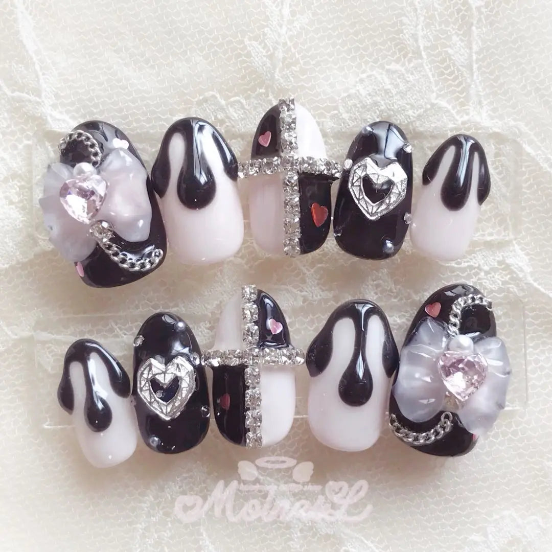 ❤︎ No.71 Mine -based mass -produced crucifixer subculture nail tip ❤…