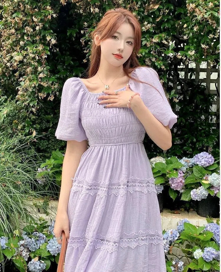 [Last 1] Large size women's dress, off-shoulder summer, autumn, new, short sleeves