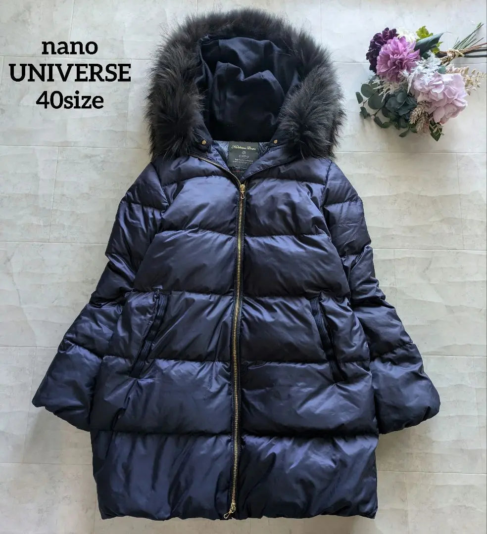 Nano Universe Navy Navy Blue Furfood 40SIZE Nishikawa Down