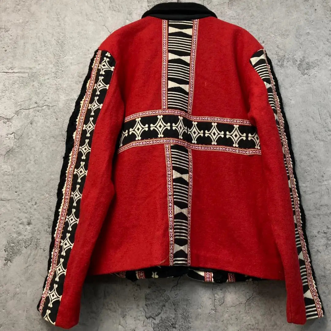 Made in India ☆ US vintage clothing [Ethnic, Ethnic, Native, Embroidered, Wool jacket]