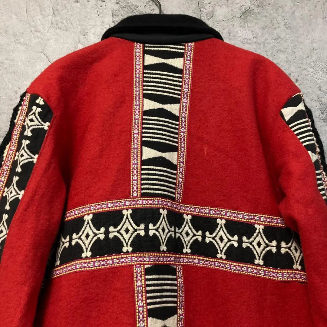 Made in India ☆ US vintage clothing [Ethnic, Ethnic, Native, Embroidered, Wool jacket]